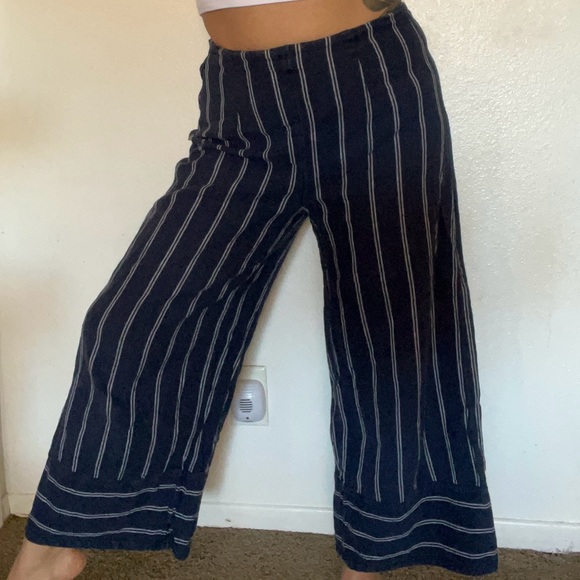 Roxy High Waisted Wide Leg Linen Pants - Picture 2 of 4